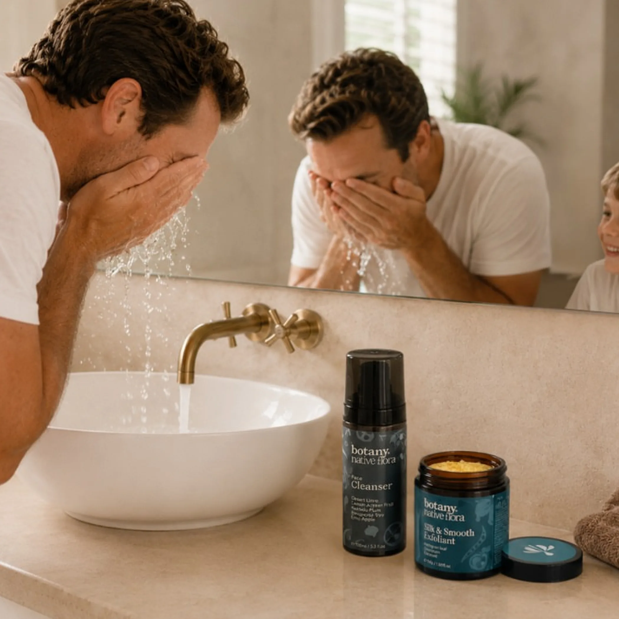 skin care products arranged neatly